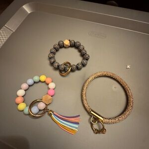 Set of 3 Wristlet Keyrings